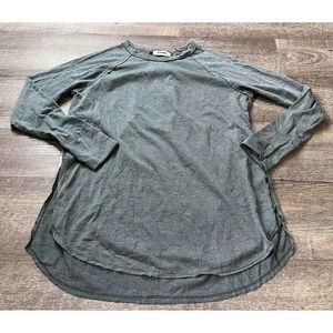 Adora Womens Long Sleeve Top Size Small Gray Waffle Material M7
